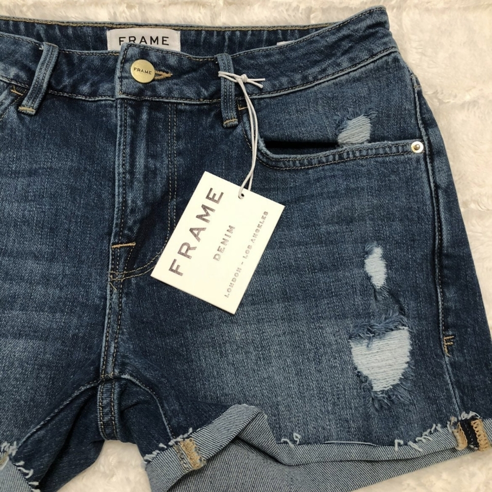 NEW FRAME DENIM JEAN SHORTS 24 SIZE